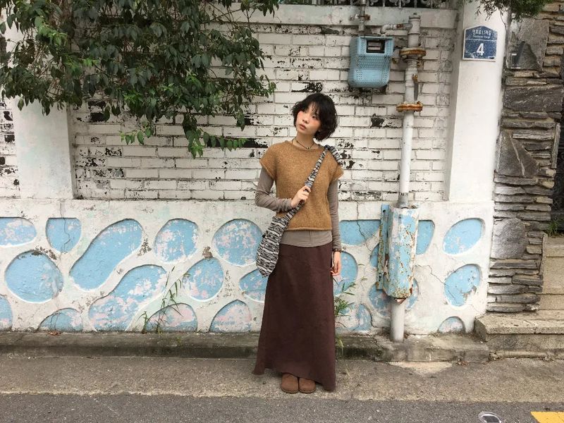 Yorin button half knit (3color)