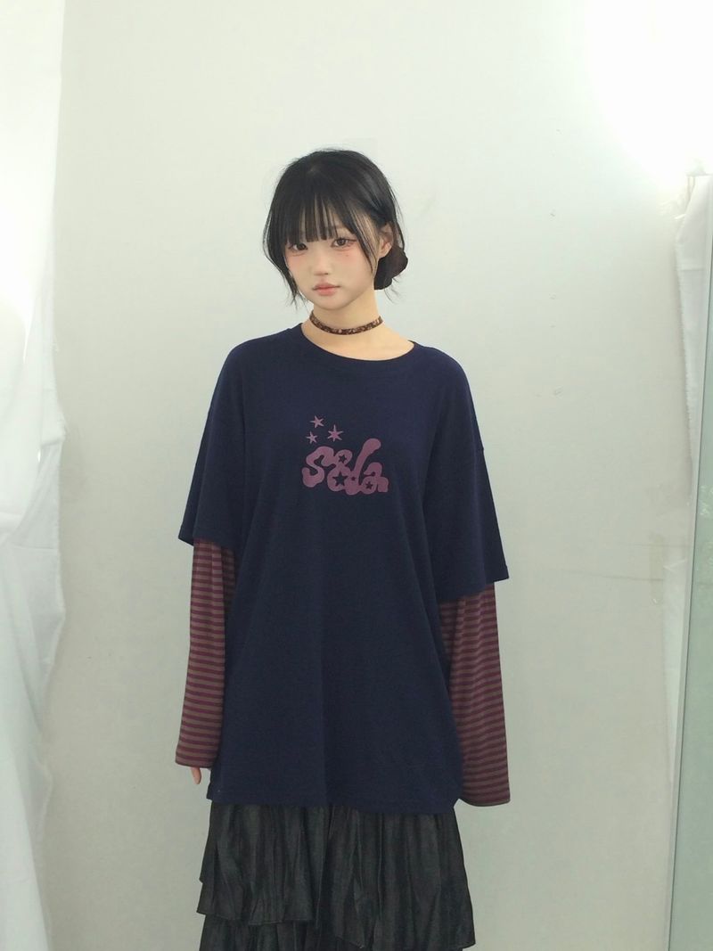Two-tone fleece striped sleeve