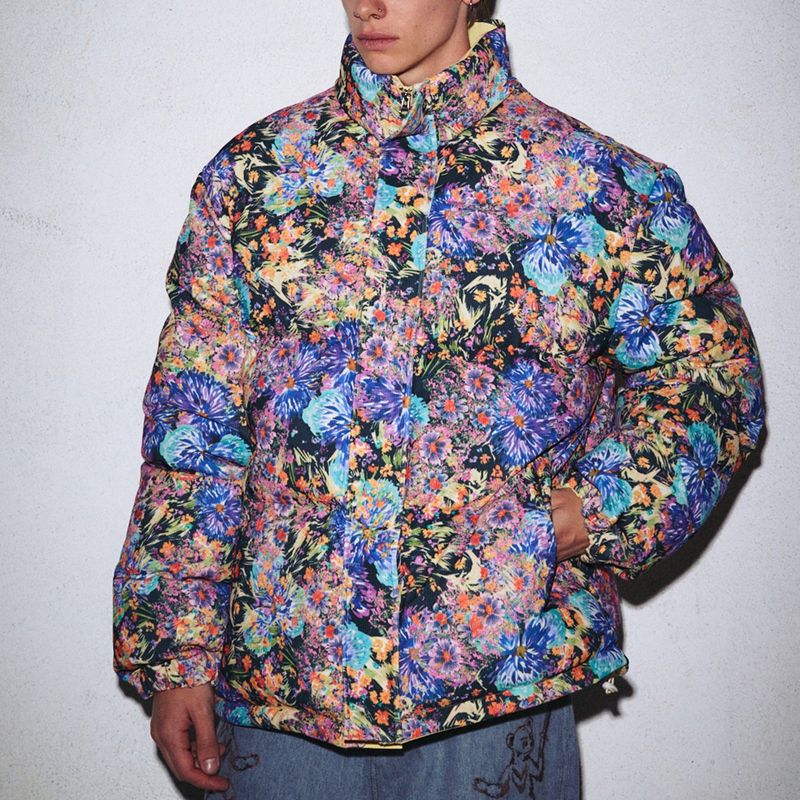 SOLARBALL FLOWER FLAME REVERSIBLE PUFFER LEMON