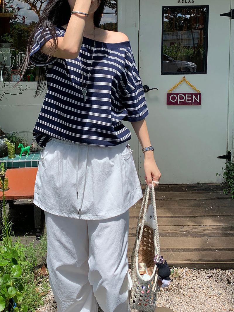 [MADE] Kaen Nylon Layered Skirt Banding Pants