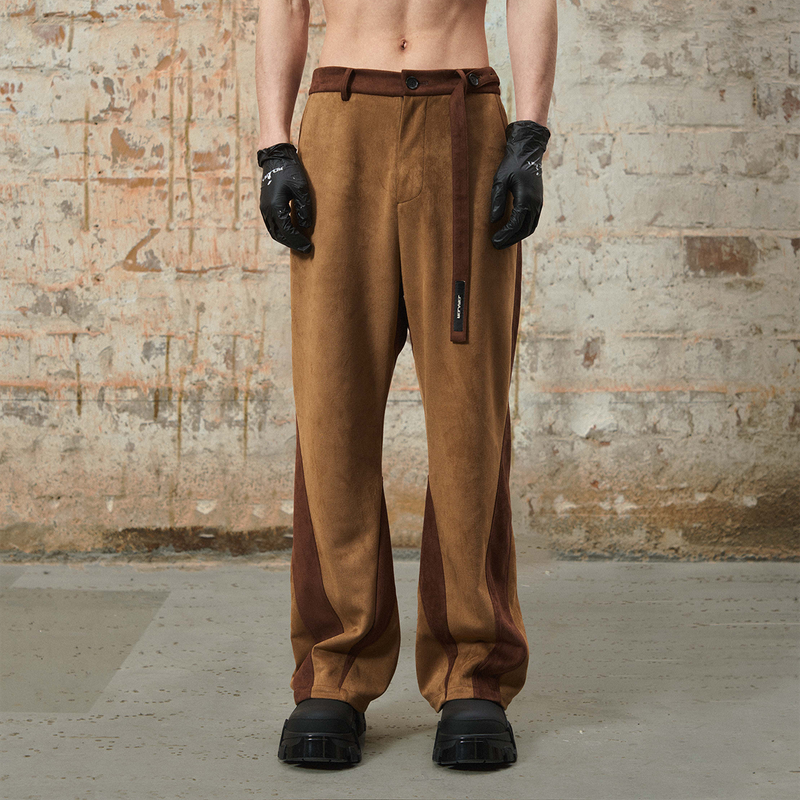 RELABEL（リレーベル）の「RELABEL 24SS ‘Vintage Mud’ Suede Colourblock Body Linear Lounge Pants（Pants）」