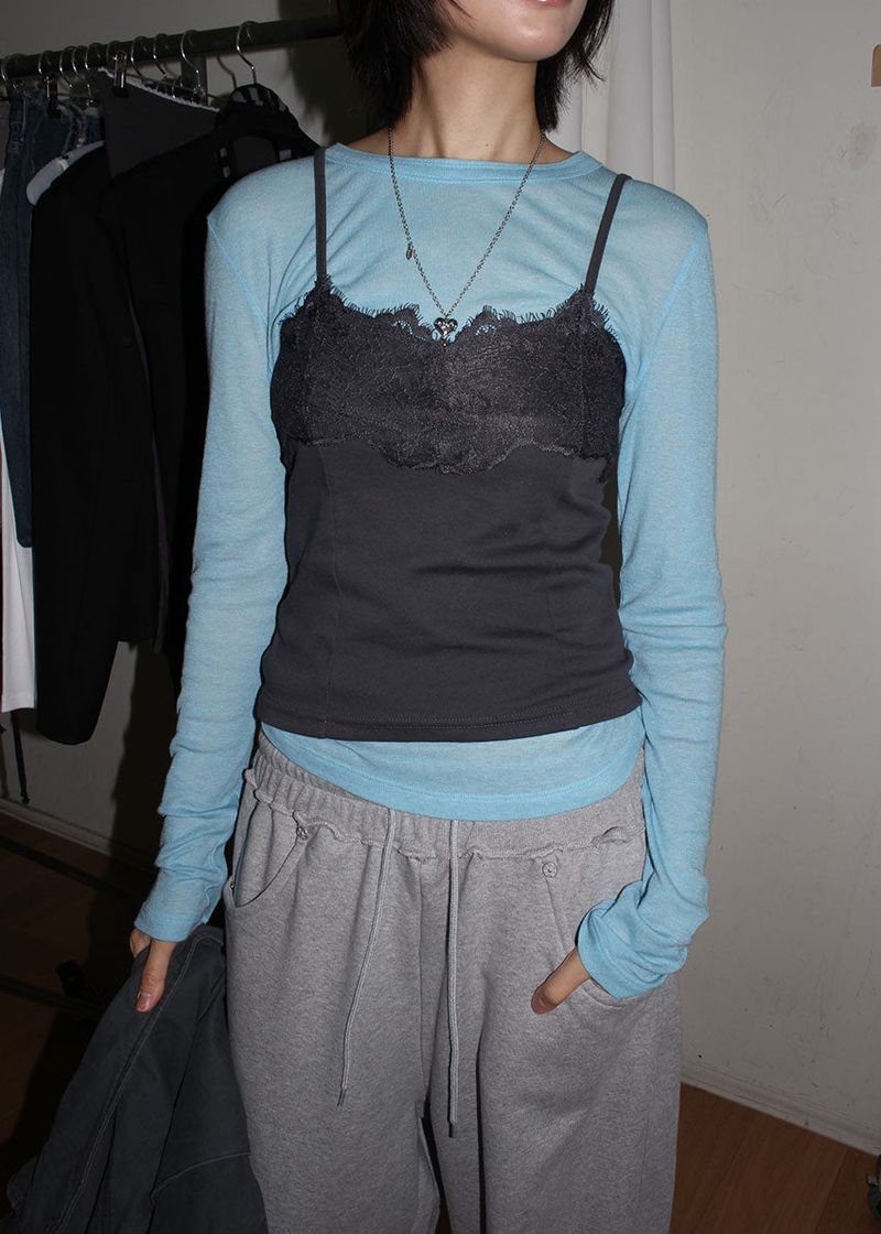 LACE LINE SLEEVELESS (4color)