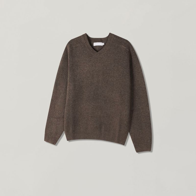 Settle line v-neck knitwear
