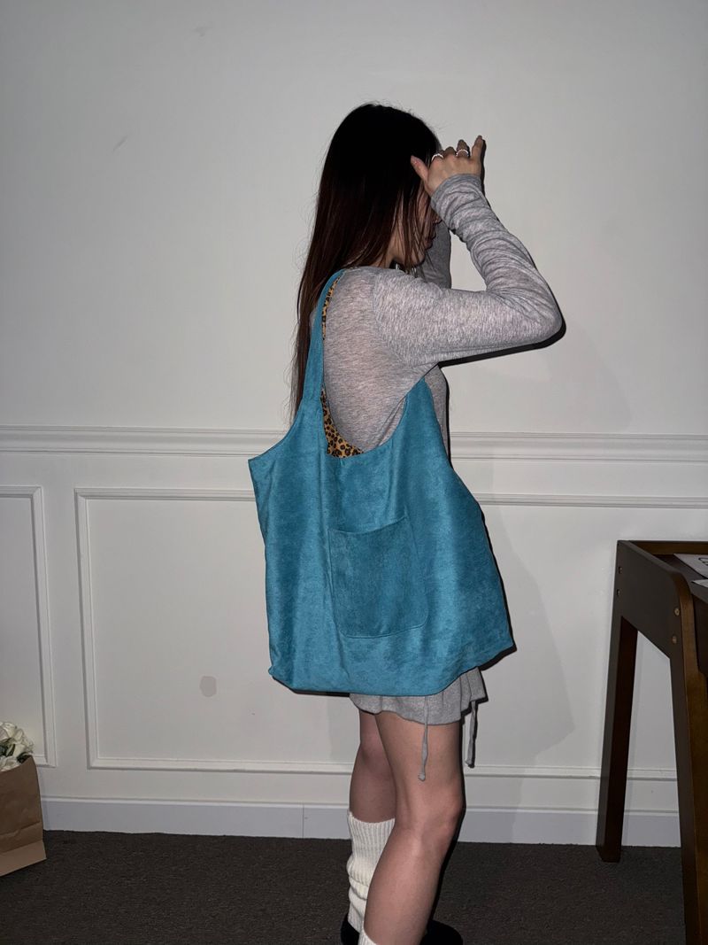 cobaltiny suede bag (Teal blue)