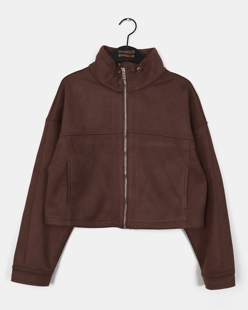 [FW Recommended Item] Nuen Suede Slit String Zip-Up Jacket