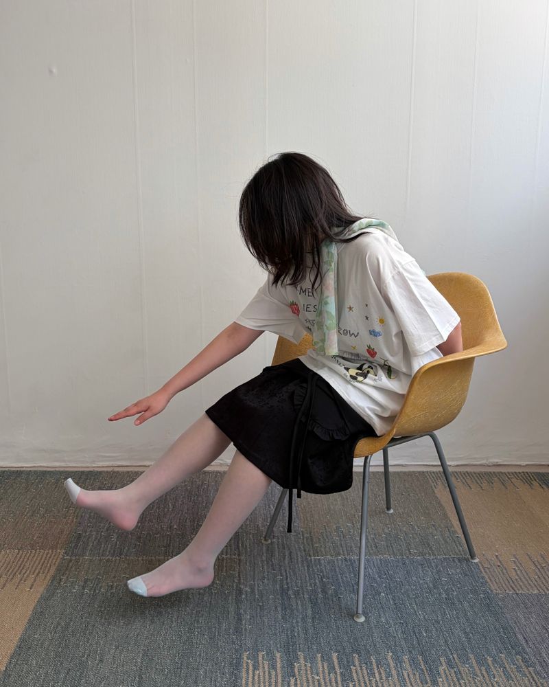 Dewy Flower Pleats Skirt