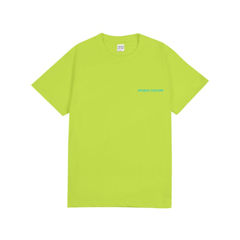 Checkered Tee - Neon Green