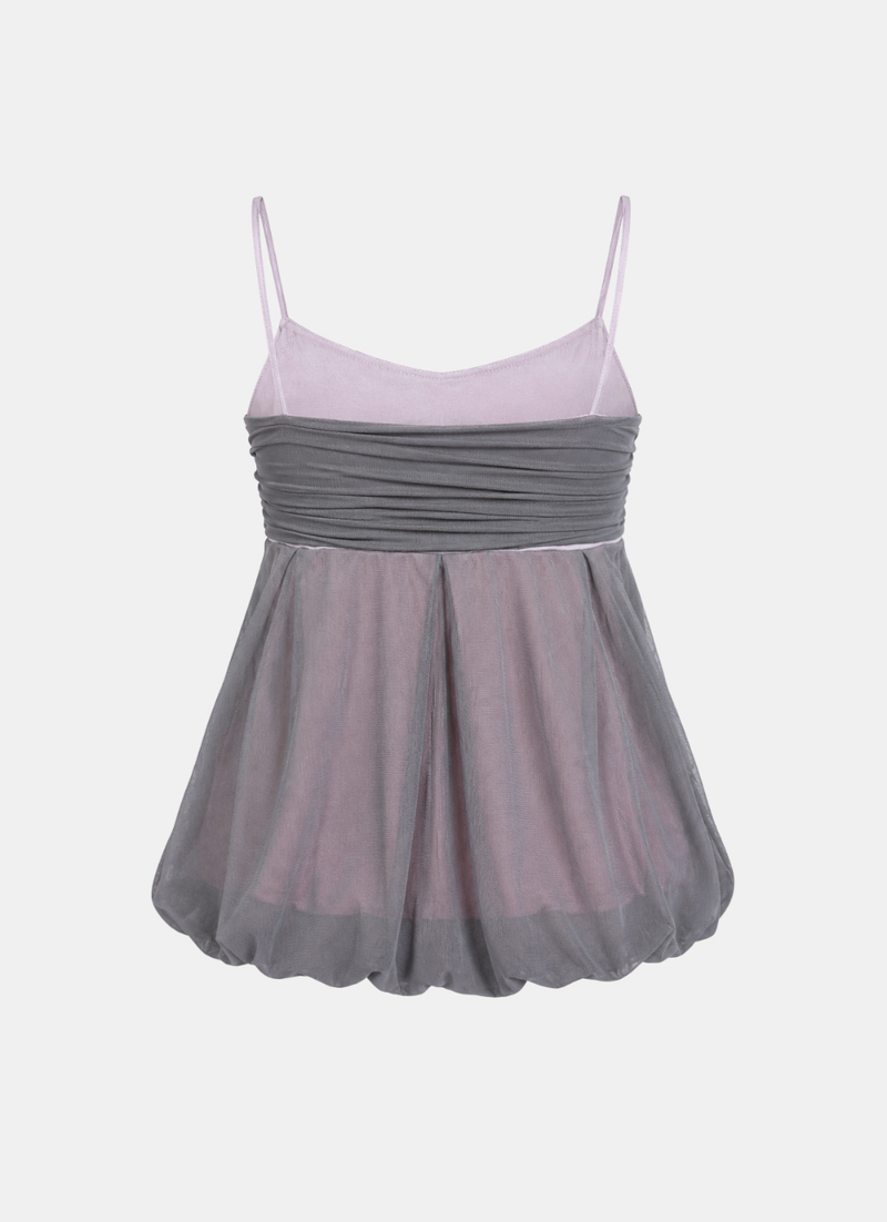 Neri Contrast Mesh Blouse