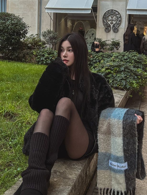 Winter Fit Ribbed Leg Warmers
