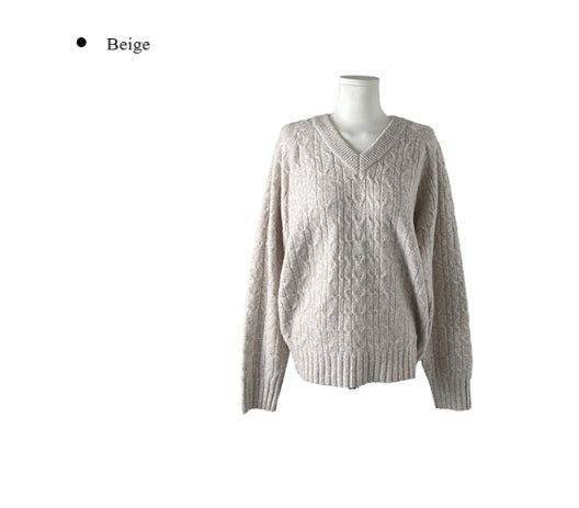Withy Cable Loose Fit Long Sleeve Knit