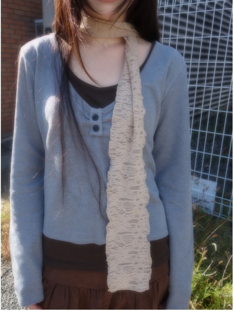 two-tone layered tee