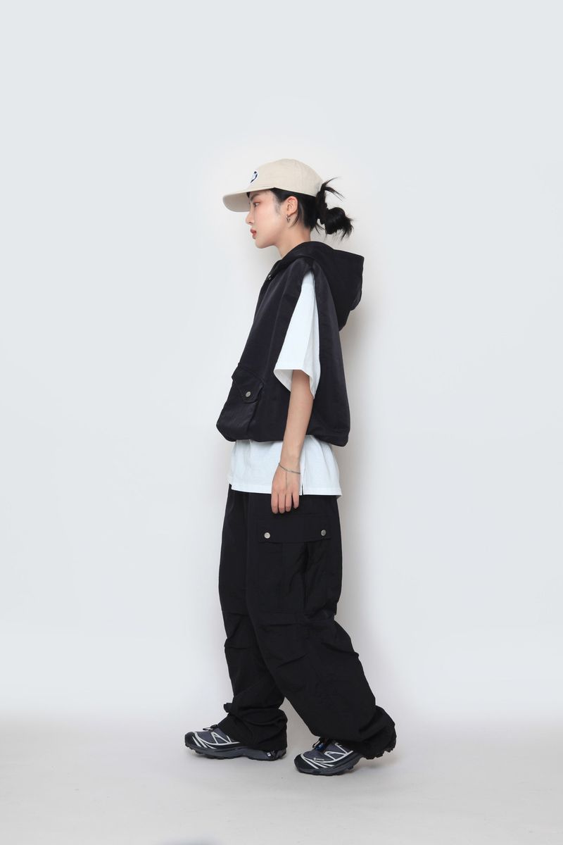 WASHIHO hooded pocket vest