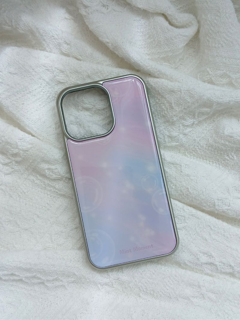 [MADE]ラベンダー シルバーエポキシバンパー iPhoneケース
