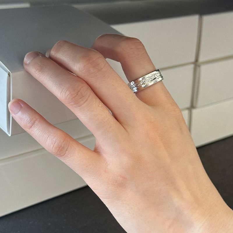 TEXTURE OF WAVE RING (SILVER) 