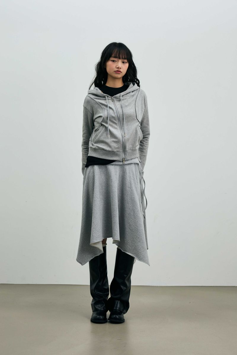 SILENT MIRAGE SWEAT SKIRT / MELANGE