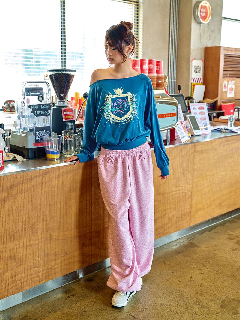 NYXX CLUB OFF SHOULDER L/S BLUE