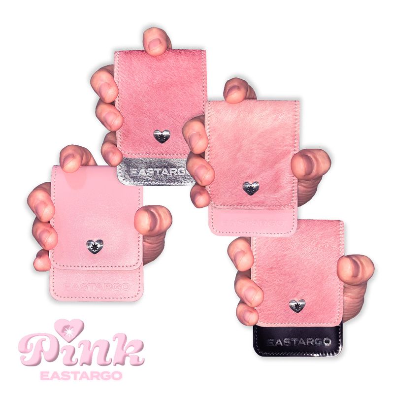 PINK HEART BENTO WALLET (ENAMEL BK)