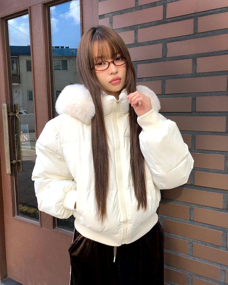WONDER WONDER（ワンダーワンダー）の「サーチファーフードリブショートパファージャンパー（ジャケット/アウター）」