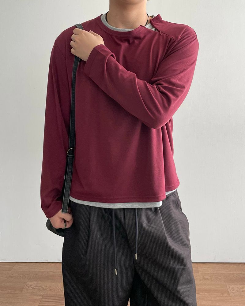 Glim Layered Crop Long Sleeve T