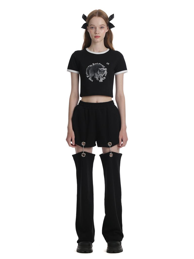 CLUT STUDIO（クラットスタジオ）の「0 9 cut out sweatpants - BLACK（Pants）」