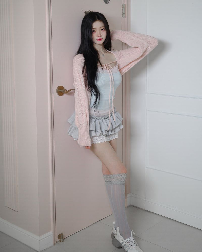 [MADE] Heart-Drop Lace & Cubic Heart Camisole