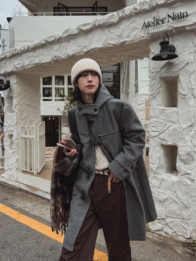 Atelier Hooded Wool Duffle Coat