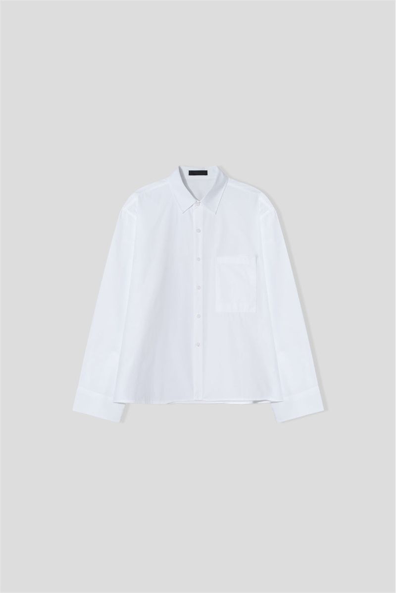 Minimal Crop Plain Shirt (4colors)