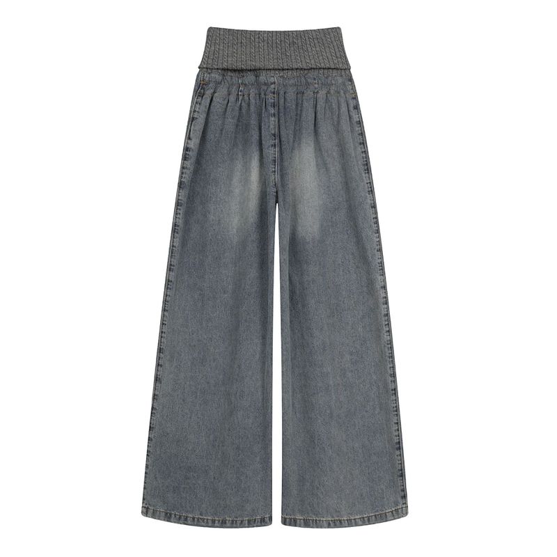 Nora Knit Waist Wide Denim