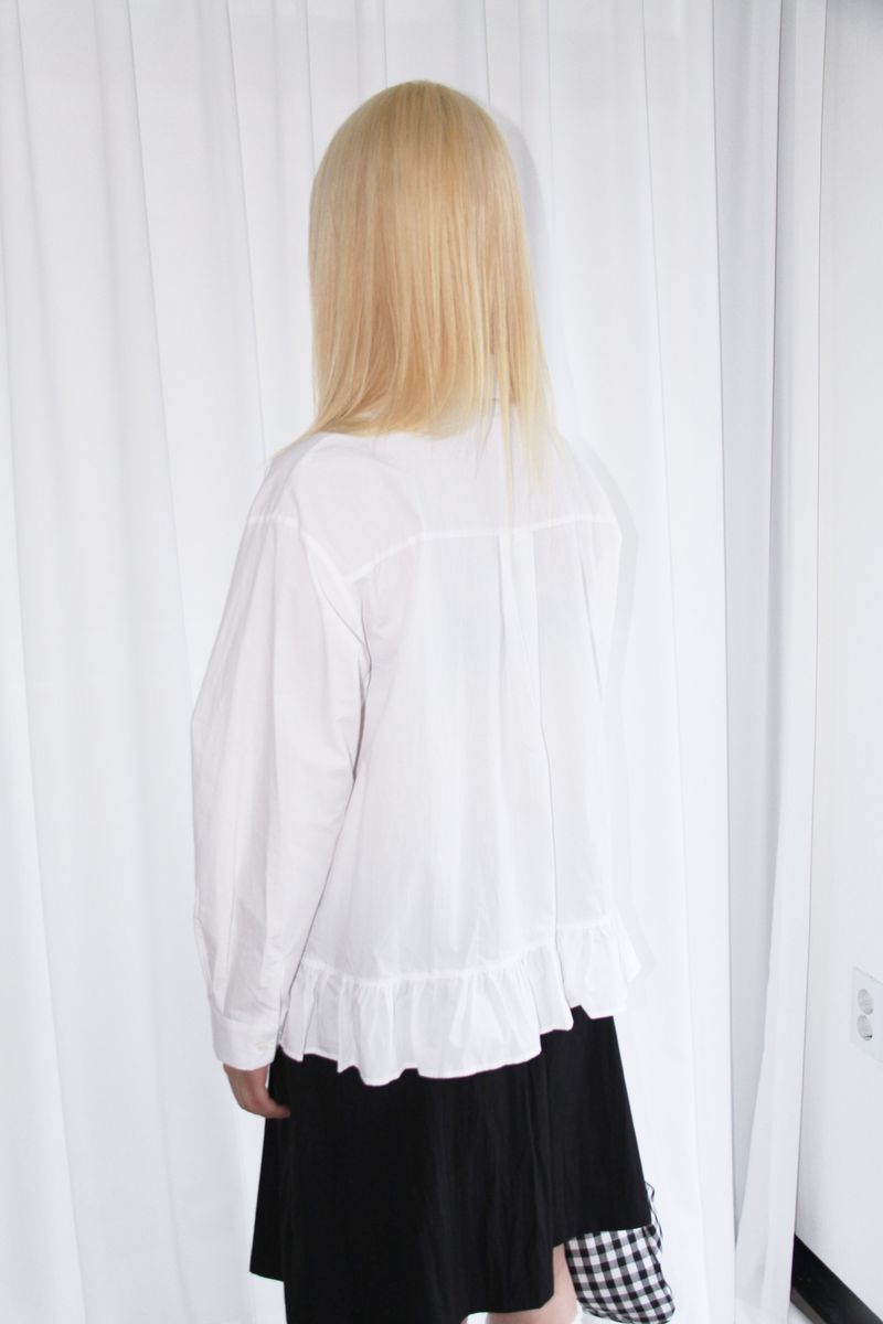 soft loose-fit frill shirt blouse