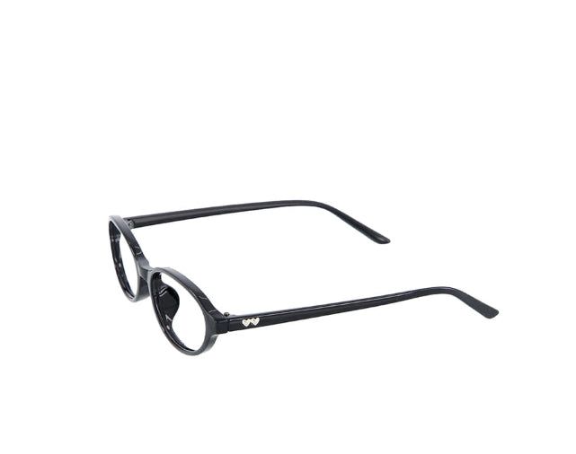 Nerd Heart Round Horn-Rimmed Glasses