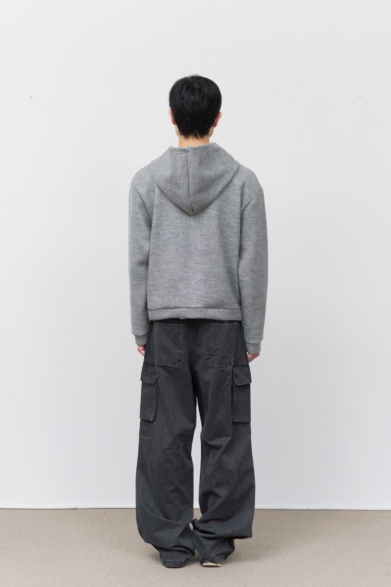 Wet Knitted Zip Hoodie