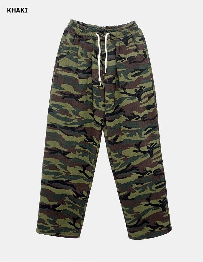 Camouflage Wide String Pants