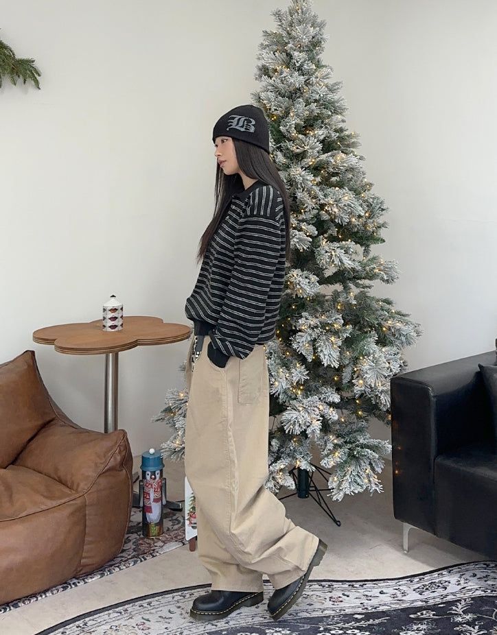 Heady Stripe Collar Knit