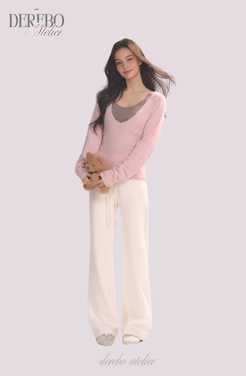 Renea Pink Layered Two-Piece Knitwear