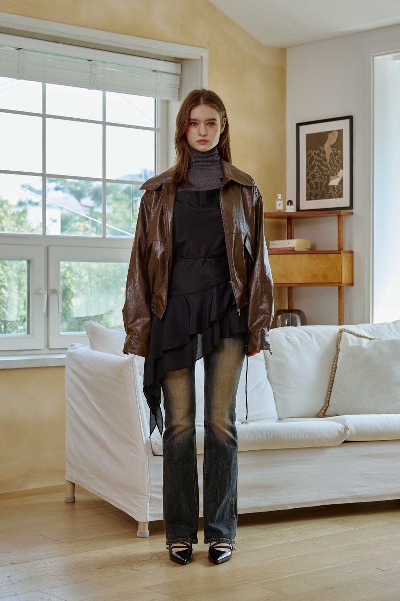 ARIKIM（アリキム）の「PAMELA LEATHER BOMBER JACKET / BROWN（Jackets/Outerwear）」