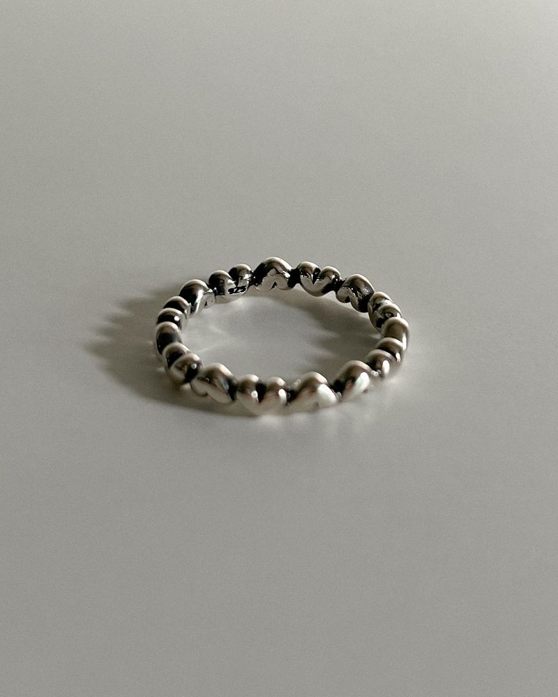 Derby heart ring (silver) *1PCS