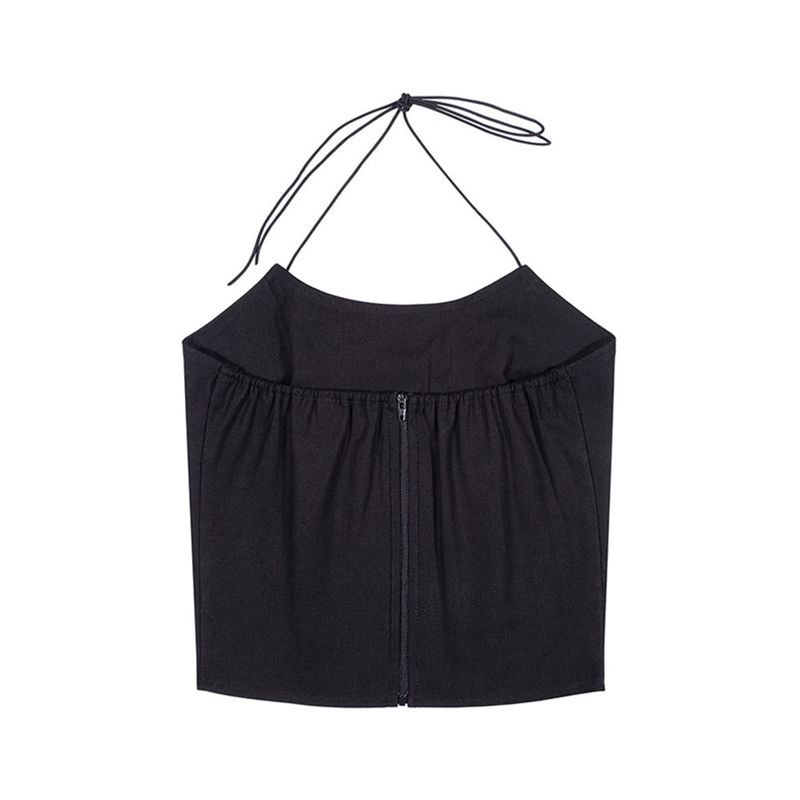 LACE-UP CORSET TOP_Black
