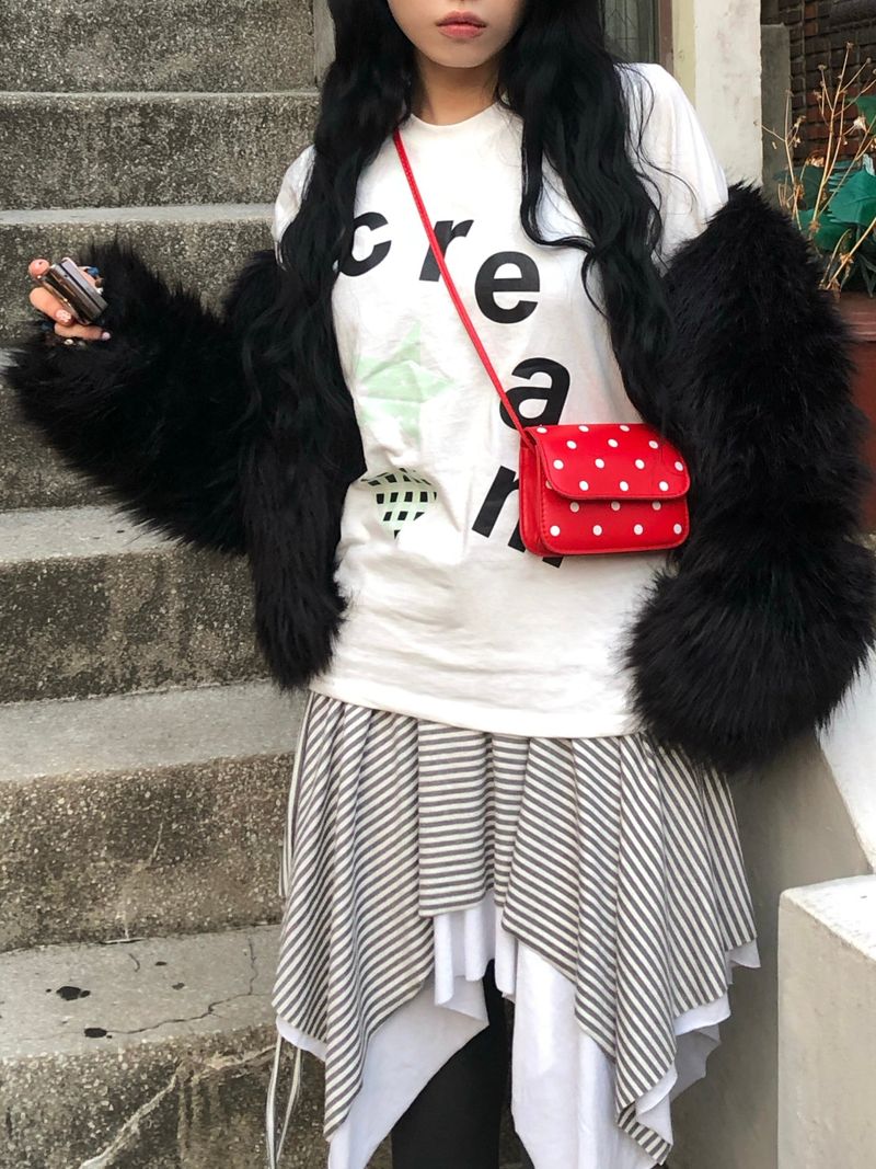 Cream Star Heart Long Sleeve