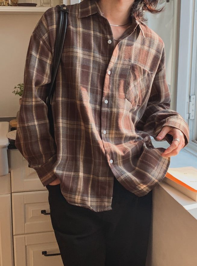 Doze loose fit check shirt