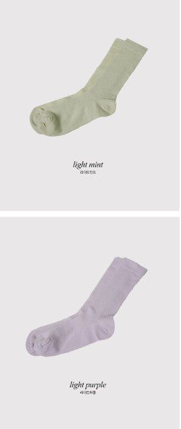 See-through Daily Rib Socks (8color)