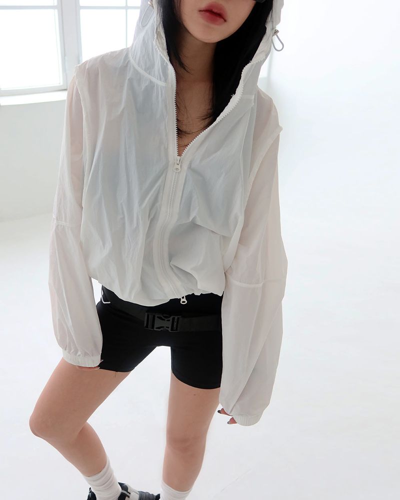 Summer UV Protection See-Through Windbreaker Windbreaker