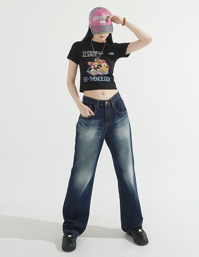 テディクロップドTシャツ