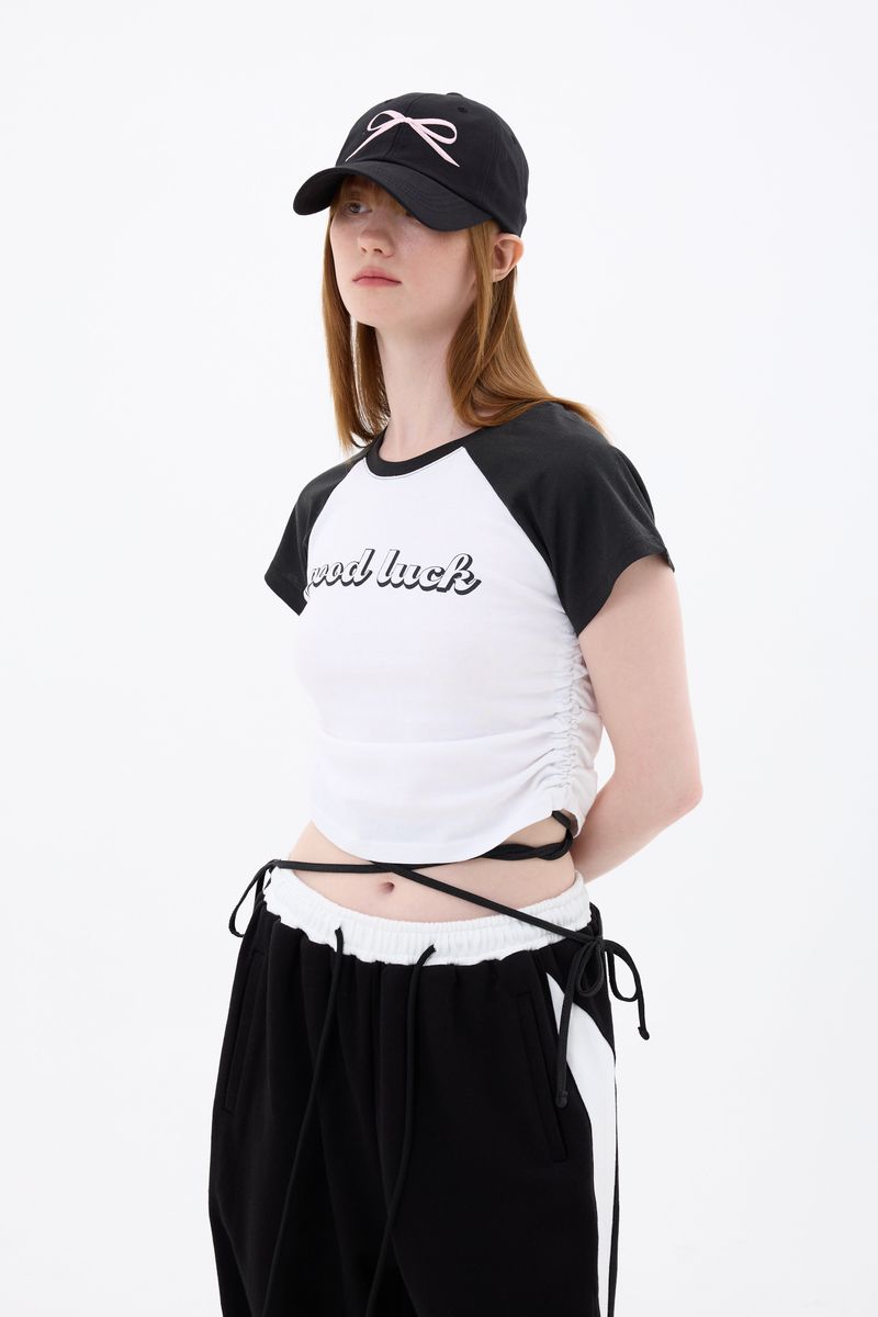 GOOD LUCK LOGO T-SHIRT / CHARCOAL