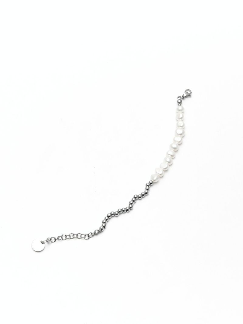 MIXTURE.（ミクスチャー）の「MB006 FRESHWATER PEARL WITH STAINLESS STEEL BRACELET（Accessories）」