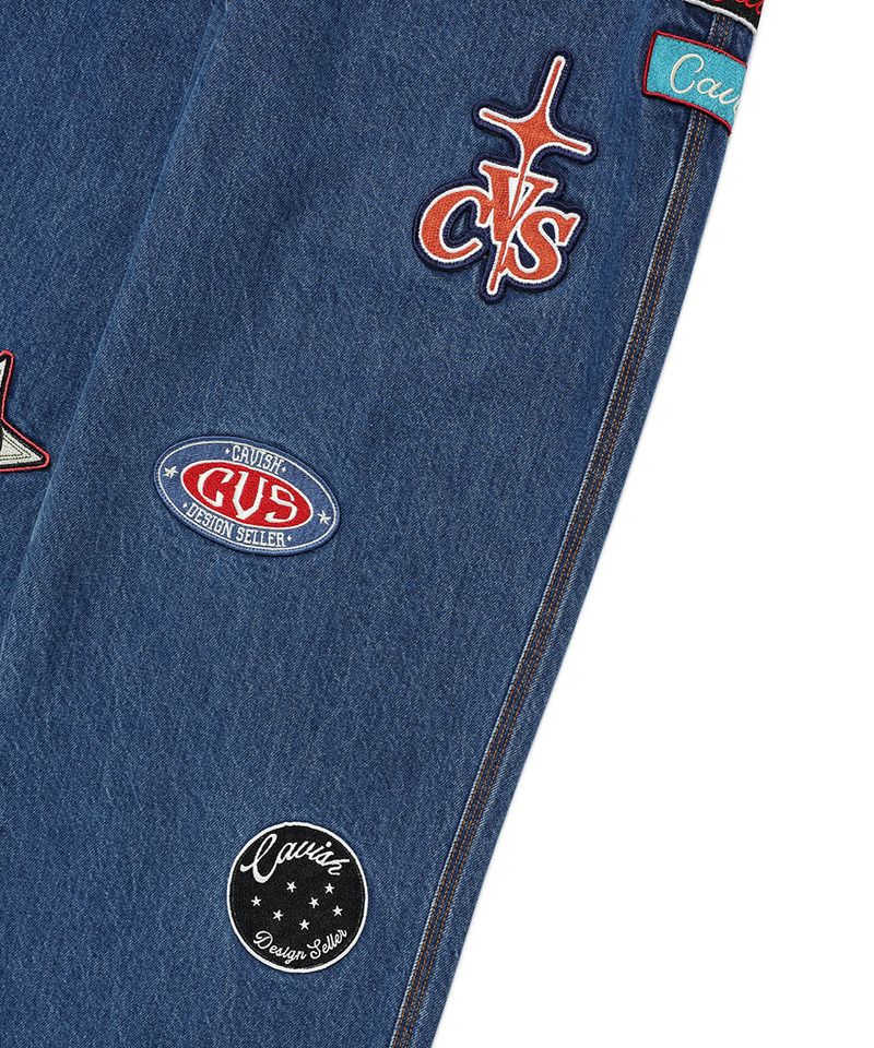 PATCHWORK DENIM PANTS BLUE(CV2EFUD112A)
