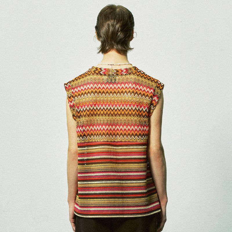 havana beach knit vest red