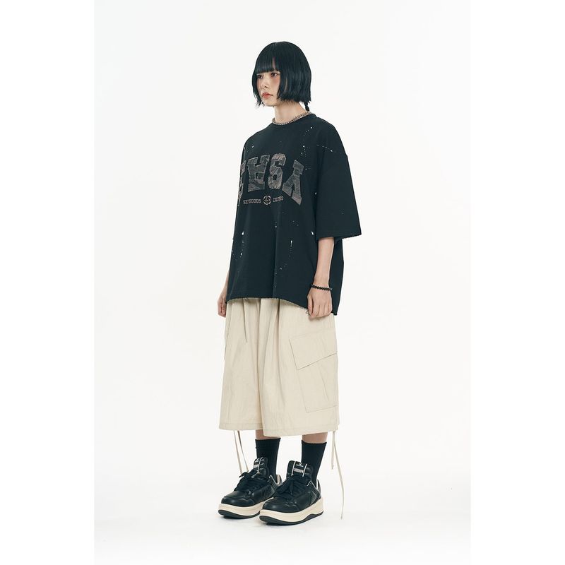 Damage Camo Patch Short Sleeve - Black
