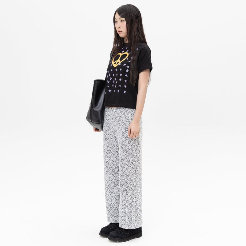 Heart Peace Star Tee - Black