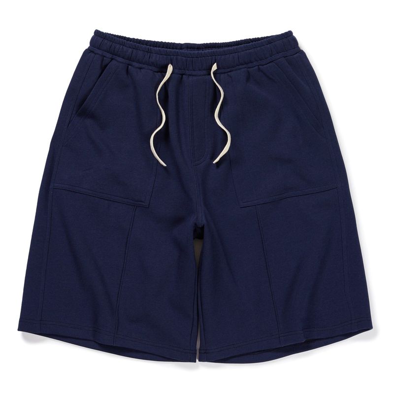 front seam fatigue short pants navy