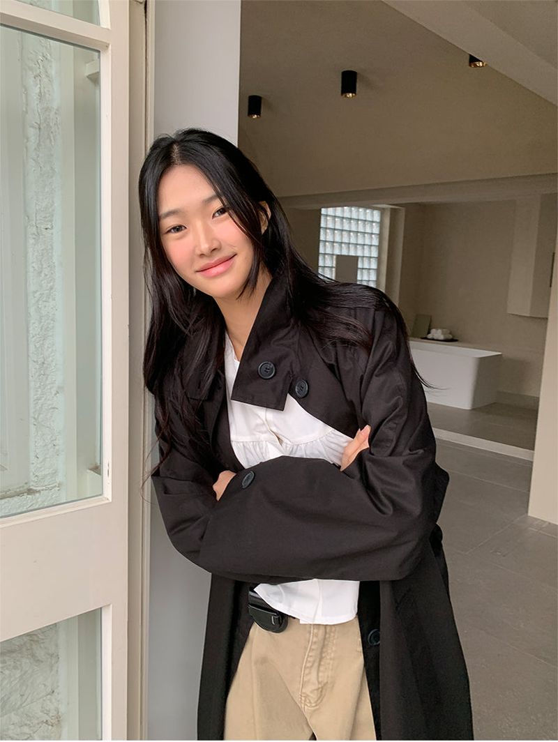 HIGH NECK MAXI TRENCH COAT (3C)